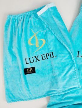 Жіночий сарафан (парео) з логотипом "Lux Epil" велюр / махра ББС3 фото