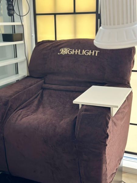 Махровий чохол з логотипом "High Light" на косметологічне кресло БрЧ7 фото