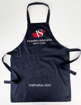Робочий фартух перукаря з логотипом "VS beauty studio" / сатин СОФ5 фото