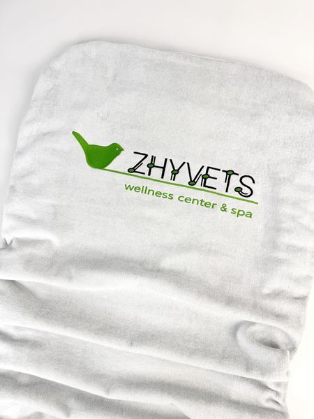Махровий чохол на кушетку з логотипом &laquo;Zhyvets&raquo; БрЧ4 фото